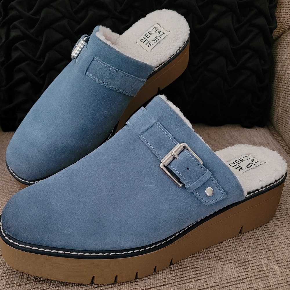 NATURALIZER WAYDE STORM BLUE SLIP ON CLOGS